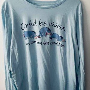 Disney Eeyore Long Sleeve Tee Shirt 2XL New